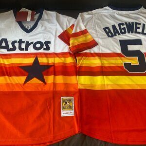 1980's HOUSTON ASTROS JEFF BAGWELL Mens JERSEY M,L,XL,2X by Mitchell & Ness